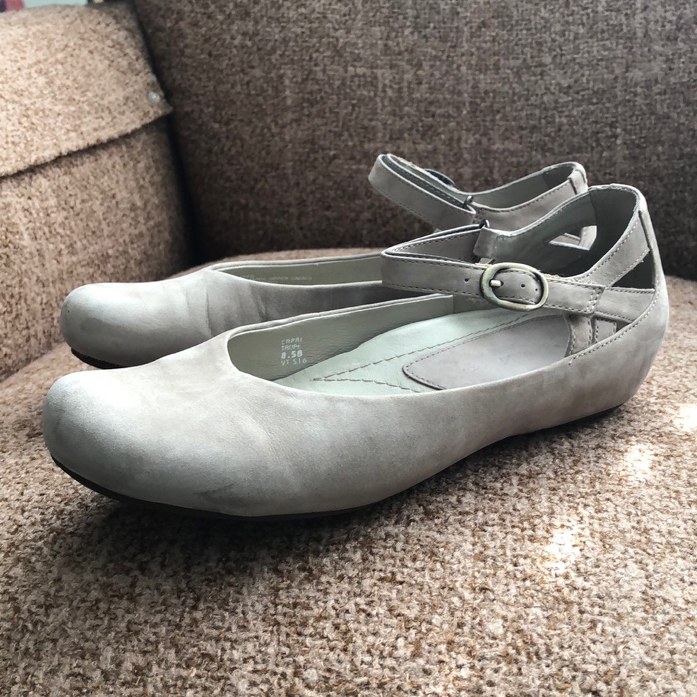 Earthies beige suede Mary Janes